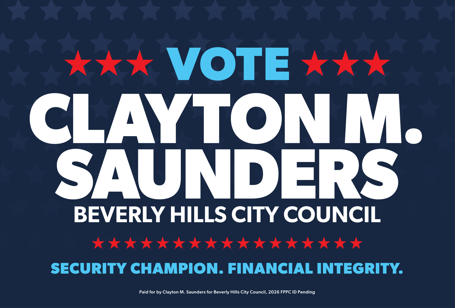 Clayton M. Saunders campaign logo