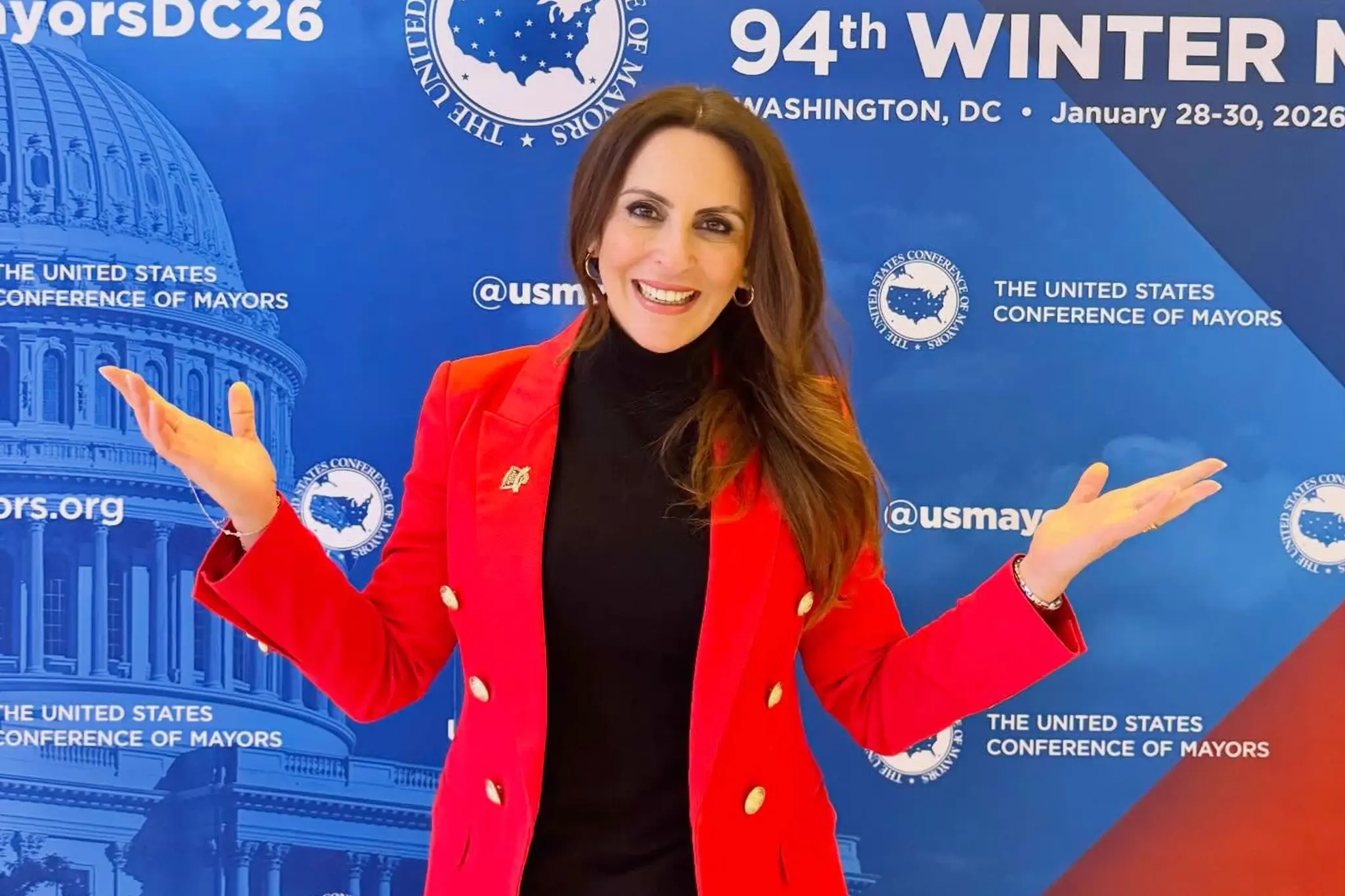 Beverly Hills Mayor Sharona Nazarian at the 94th Winter Meeting of the U.S. Conference of Mayors in Washington, D.C., January 2026