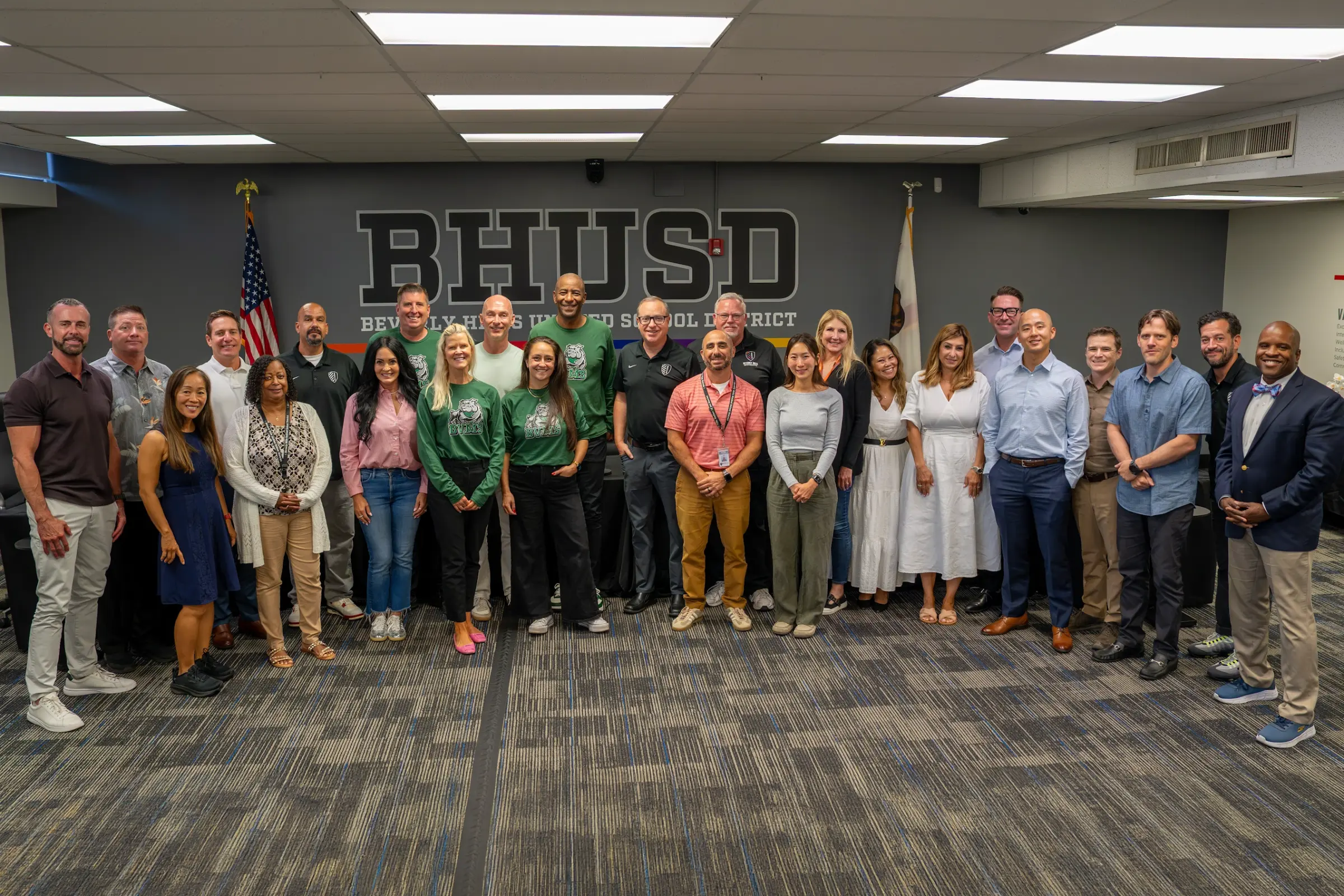 BHUSD administrators and District leaders gather at the Hawthorne Campus during a leadership retreat ahead of the 2026-2027 school year, focused on planning, collaboration and preparing schools for the return of students and staff.