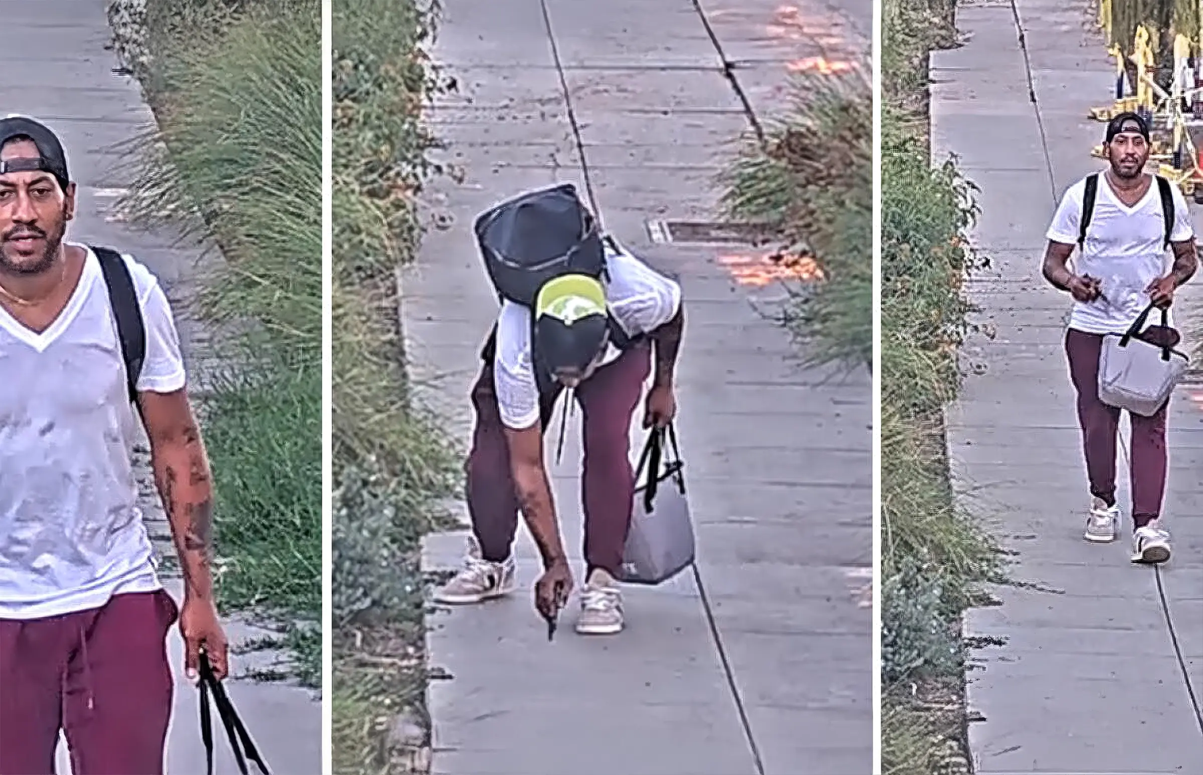 BHUSD security video of the person believed to be responsible for drawing a swastika outside an elementary school.