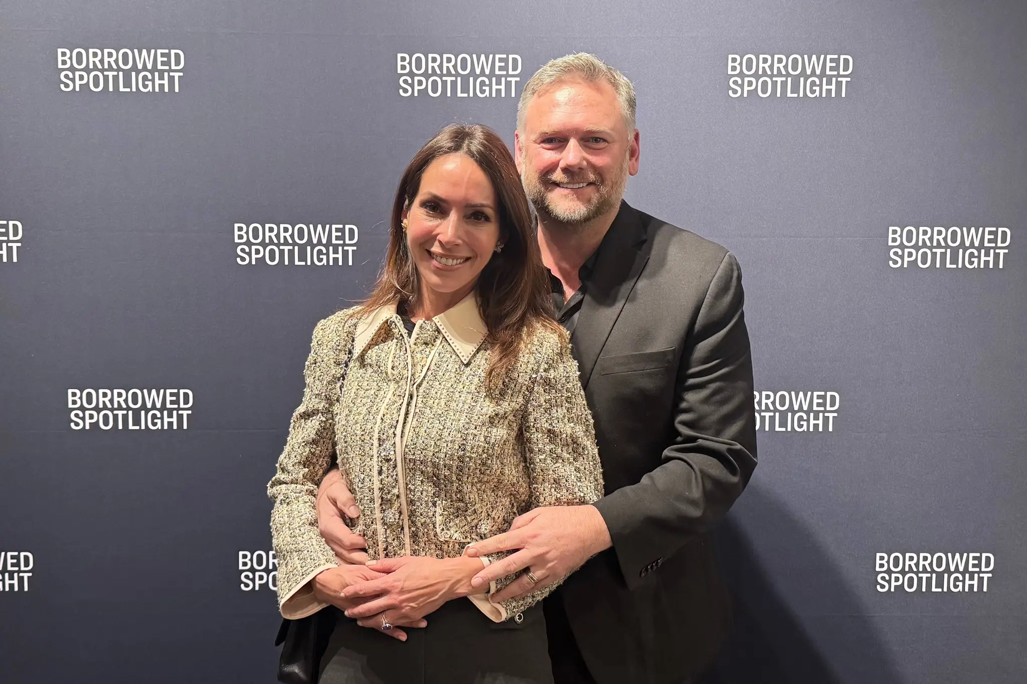 BHUSD Trustee Russell Stuart and his wife, author Lisa Stuart, at the Los Angeles opening of the Borrowed Spotlight Holocaust Portrait Exhibit