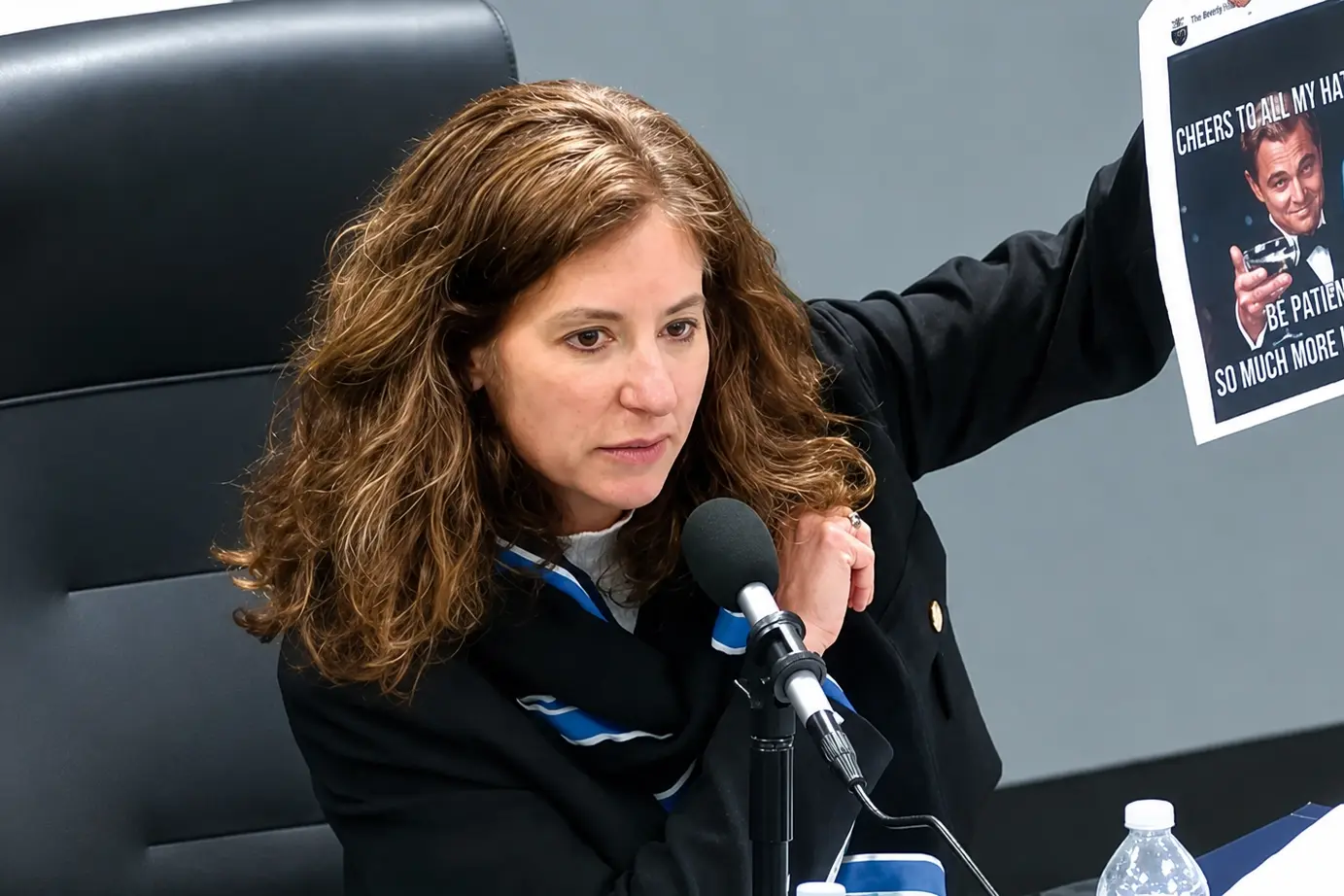 Board Member Amanda Stern criticizes fellow Board Member's social media post.