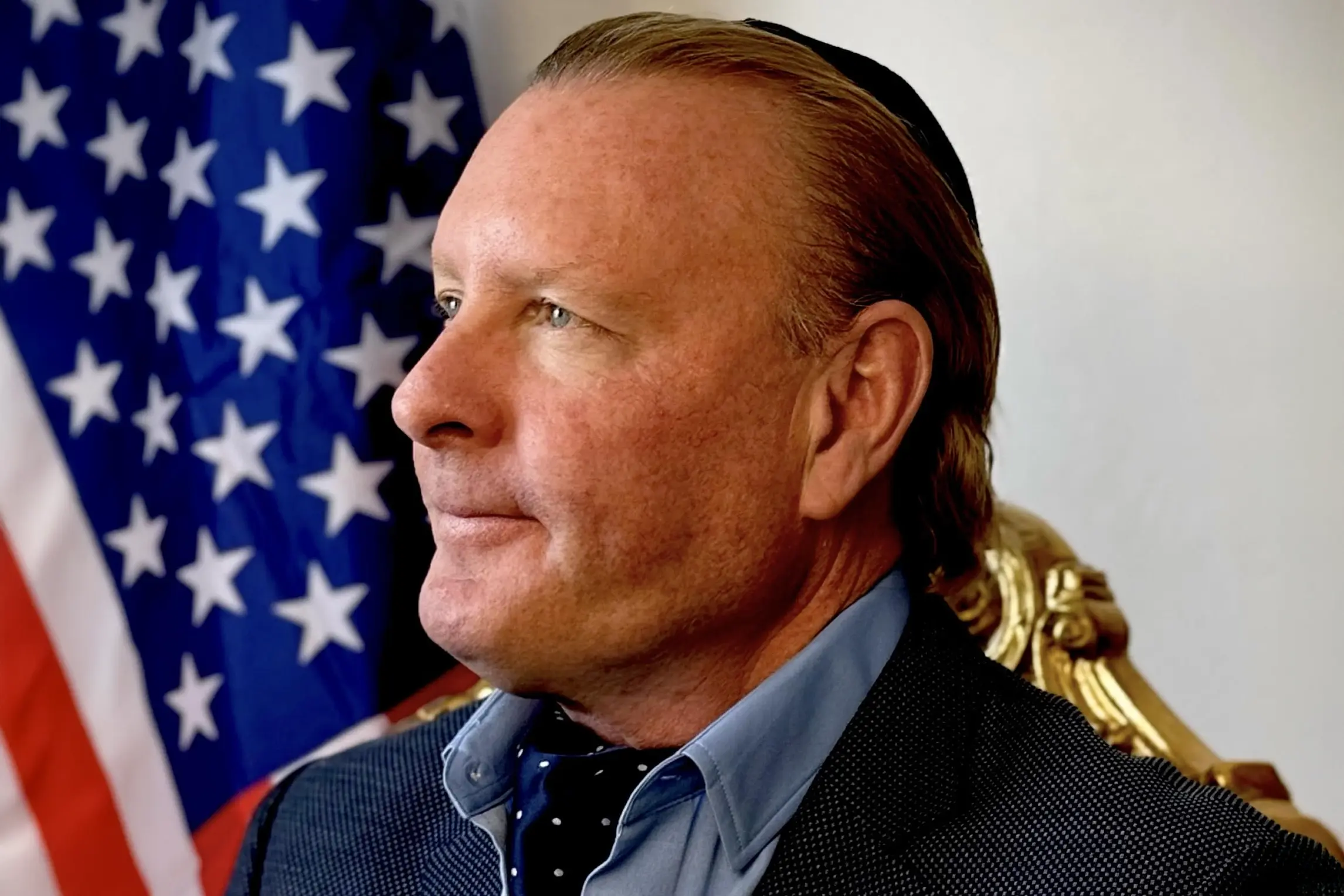 Clayton Moshe Saunders is shown in an official campaign photo as he launches his bid for Beverly Hills City Council.