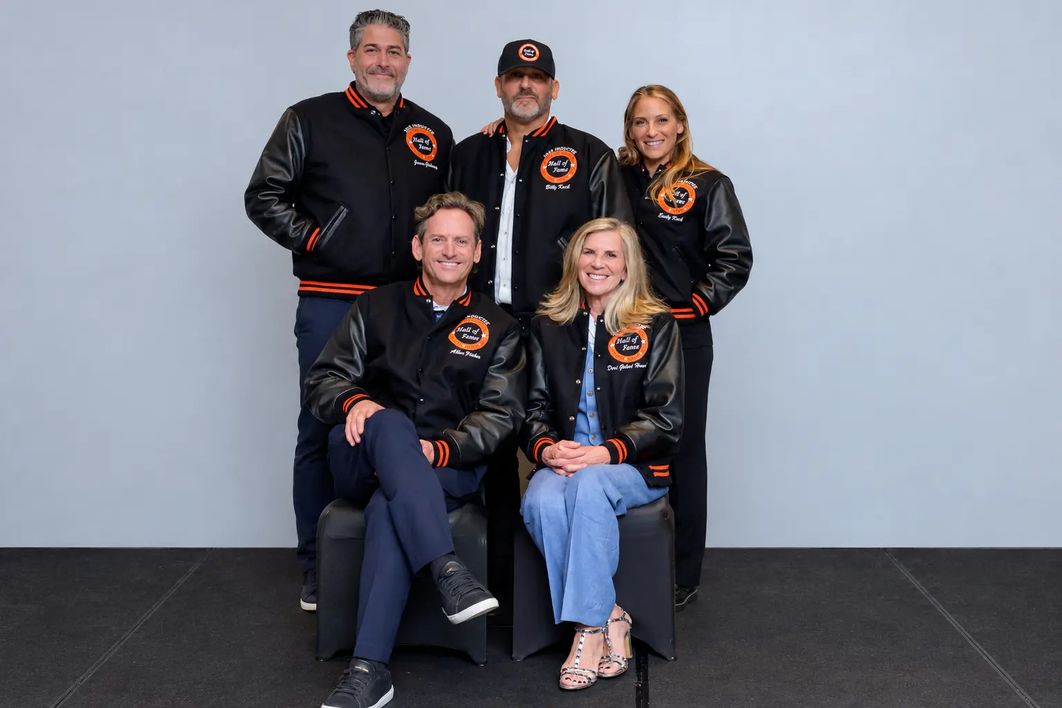 Five of the Oct. 3 Hall of Fame honorees, clockwise from top left: Jason Goldberg, Billy Koch, Emily Koch, Dori Golod Howell and Allen Fischer.