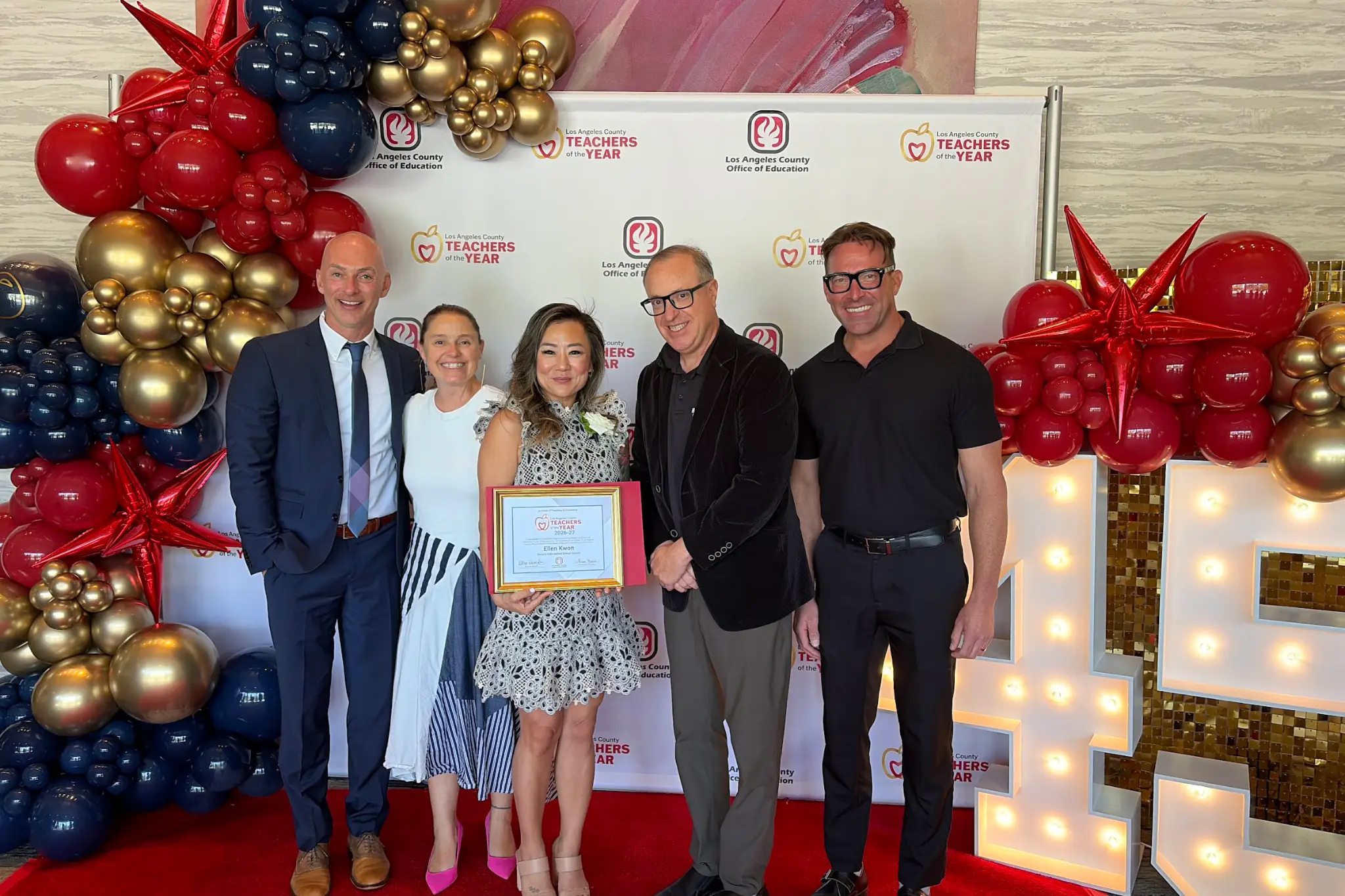 Horace Mann's Ellen Kwon Recognized at County Teacher Celebration
