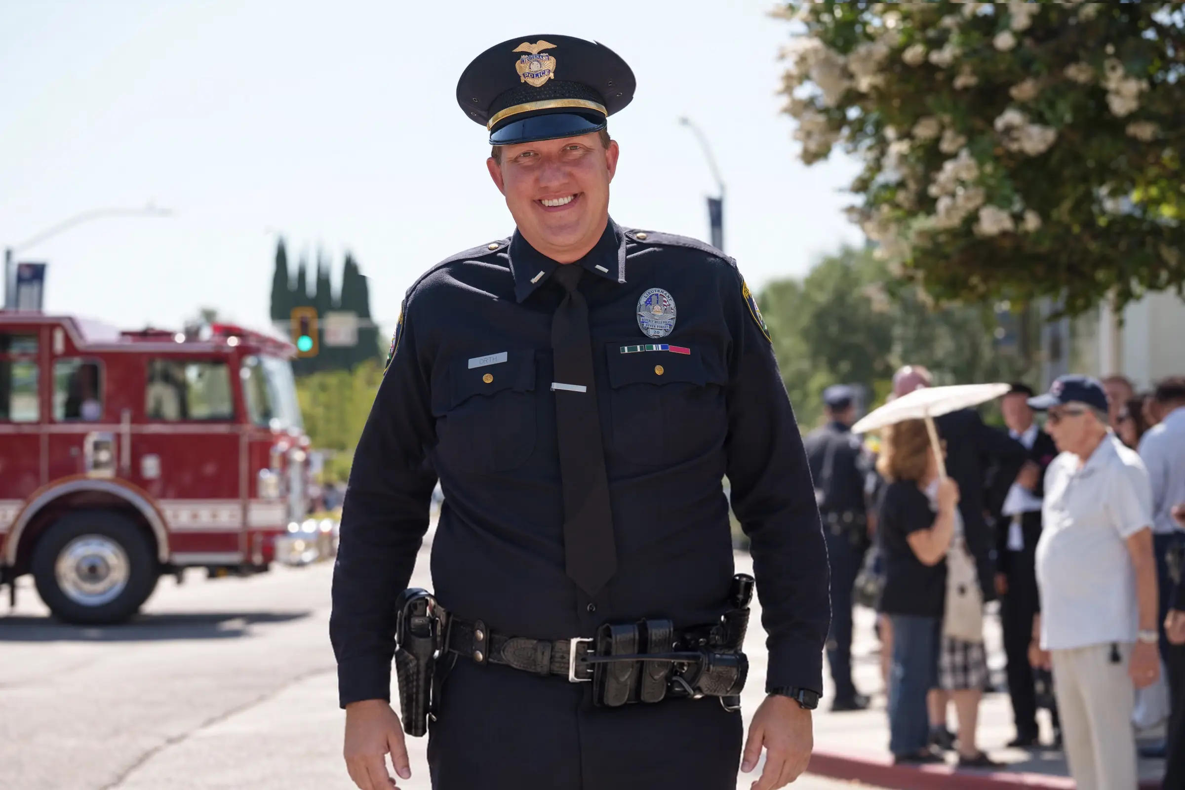 Kevin M. Orth at the Beverly Hills 9/11 Memorial during the ceremony marking the 25th anniversary of the September 11 attacks.