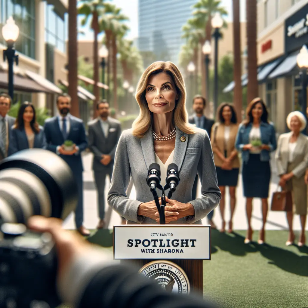 Professional NEWS scene related to Mayor Nazarian Leads 'Spotlight with Sharona' to Promote Local Businesses