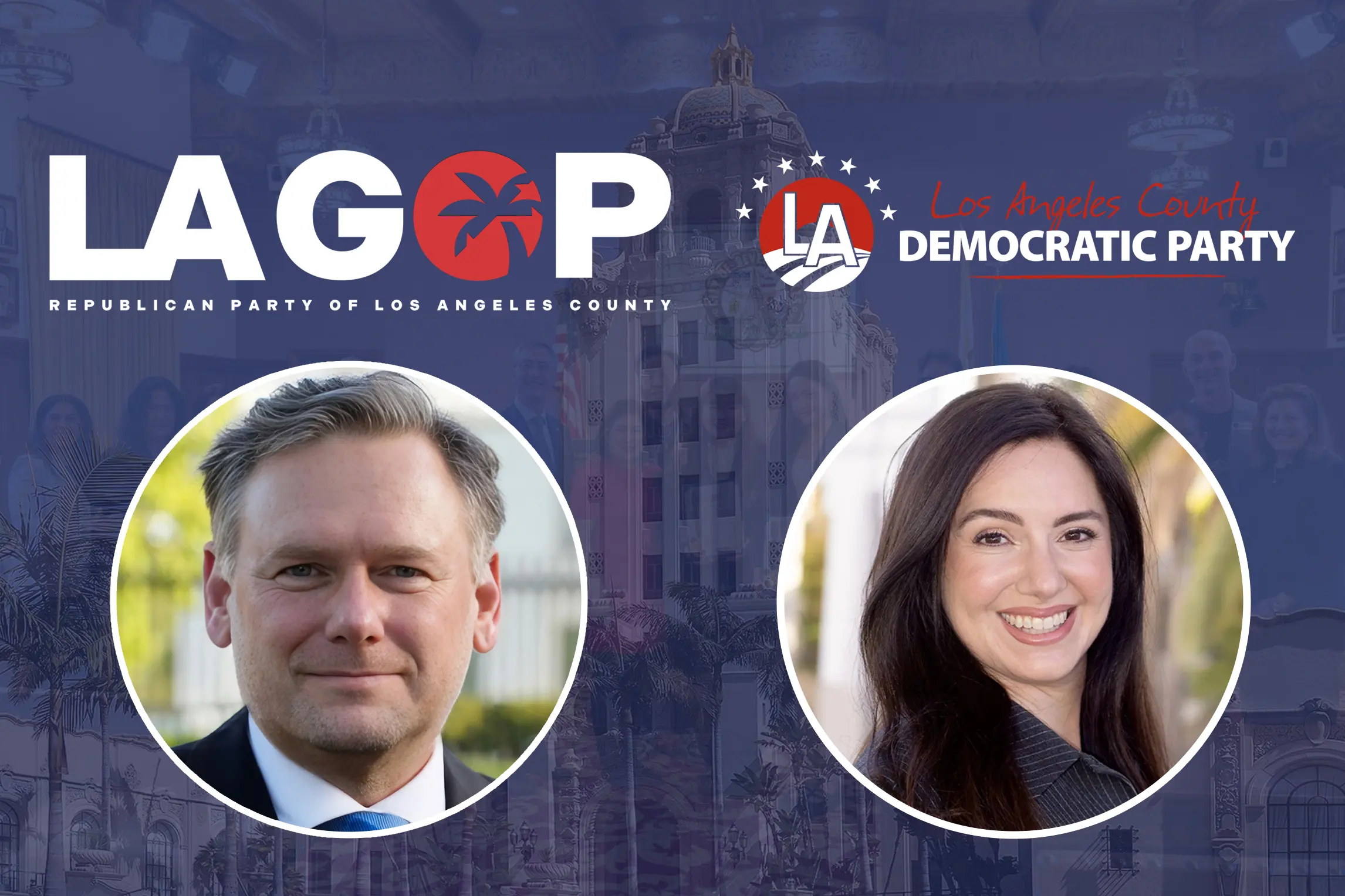 Russell Stuart, endorsed by the Republican Party of Los Angeles County, and Rebecca Pynoos, backed by Democratic support, are emerging as leading contenders in the Beverly Hills City Council race.