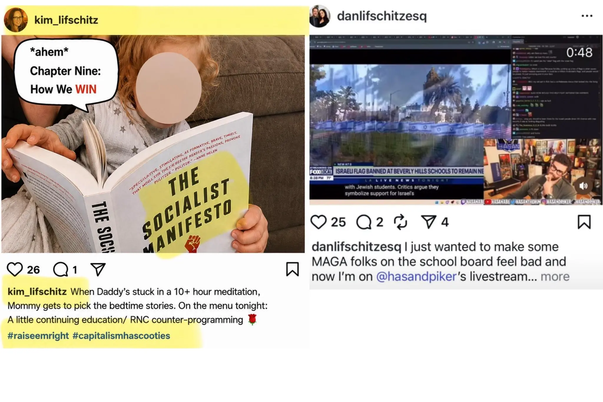 Social media posts attributed to BHUSD Board of Education candidate Kim Lifschitz and her husband, Daniel Lifschitz, have resurfaced as Lifschitz campaigns for one of two seats on the Board.