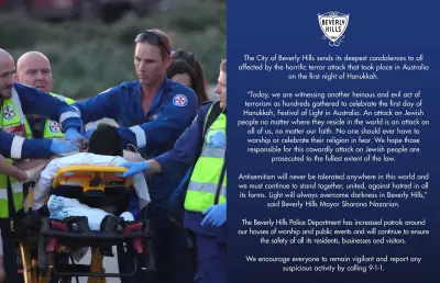 Beverly Hills Echoes Global Outrage Over Sydney's Hanukkah Massacre