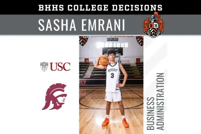 BHHS senior Sasha Emrani commits to USC Marshall