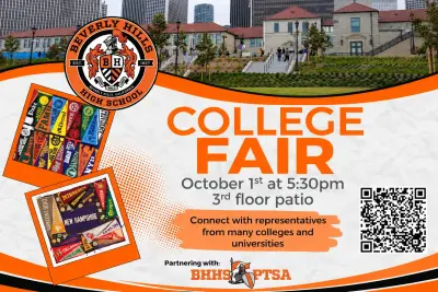 Beverly Hills High School to Host Oct. 1 College Fair
