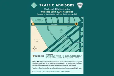 Wilshire Lane Closures Begin Oct. 10 for One Beverly Hills