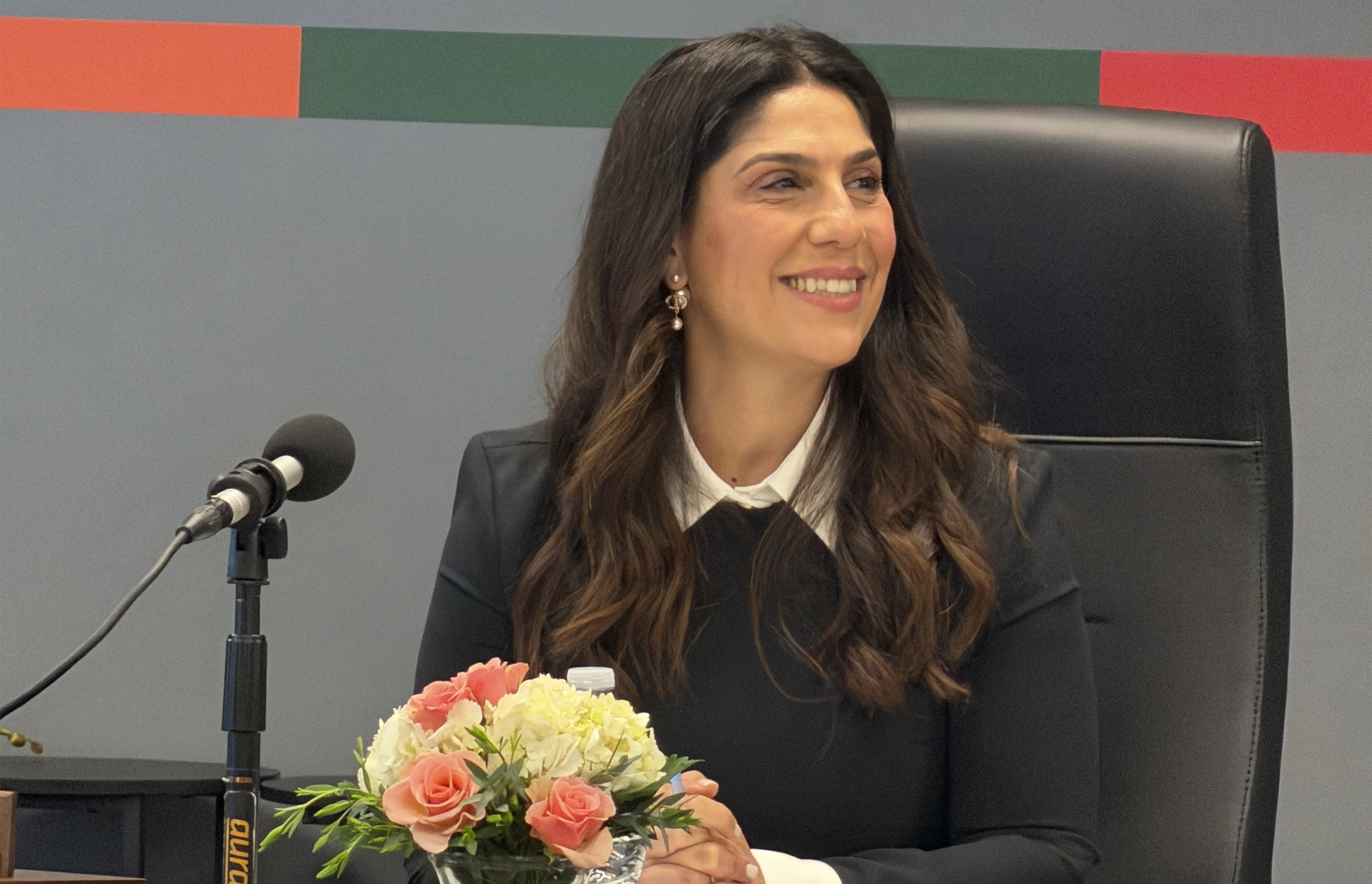 Judy Manouchehri speaks as newly elected BHUSD President